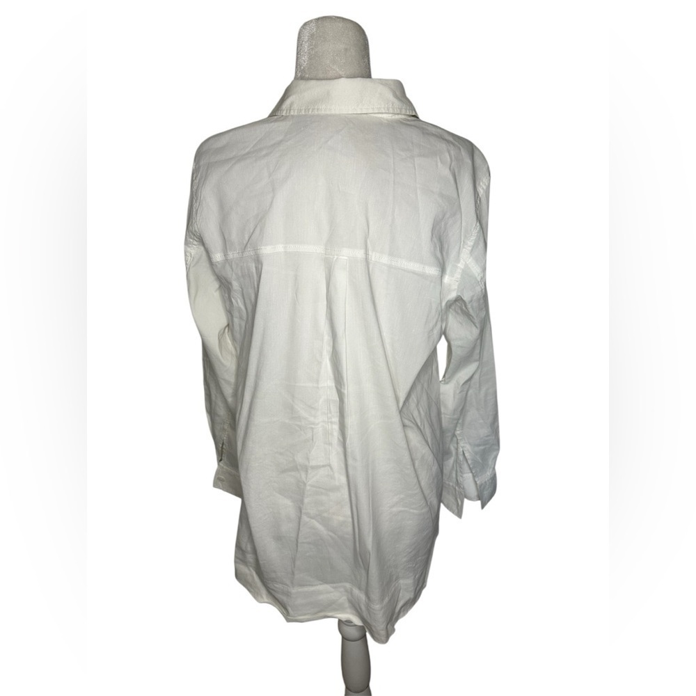 Eileen Fisher Women’s  Cream Button Down Shirt size M - Picture 3 of 7